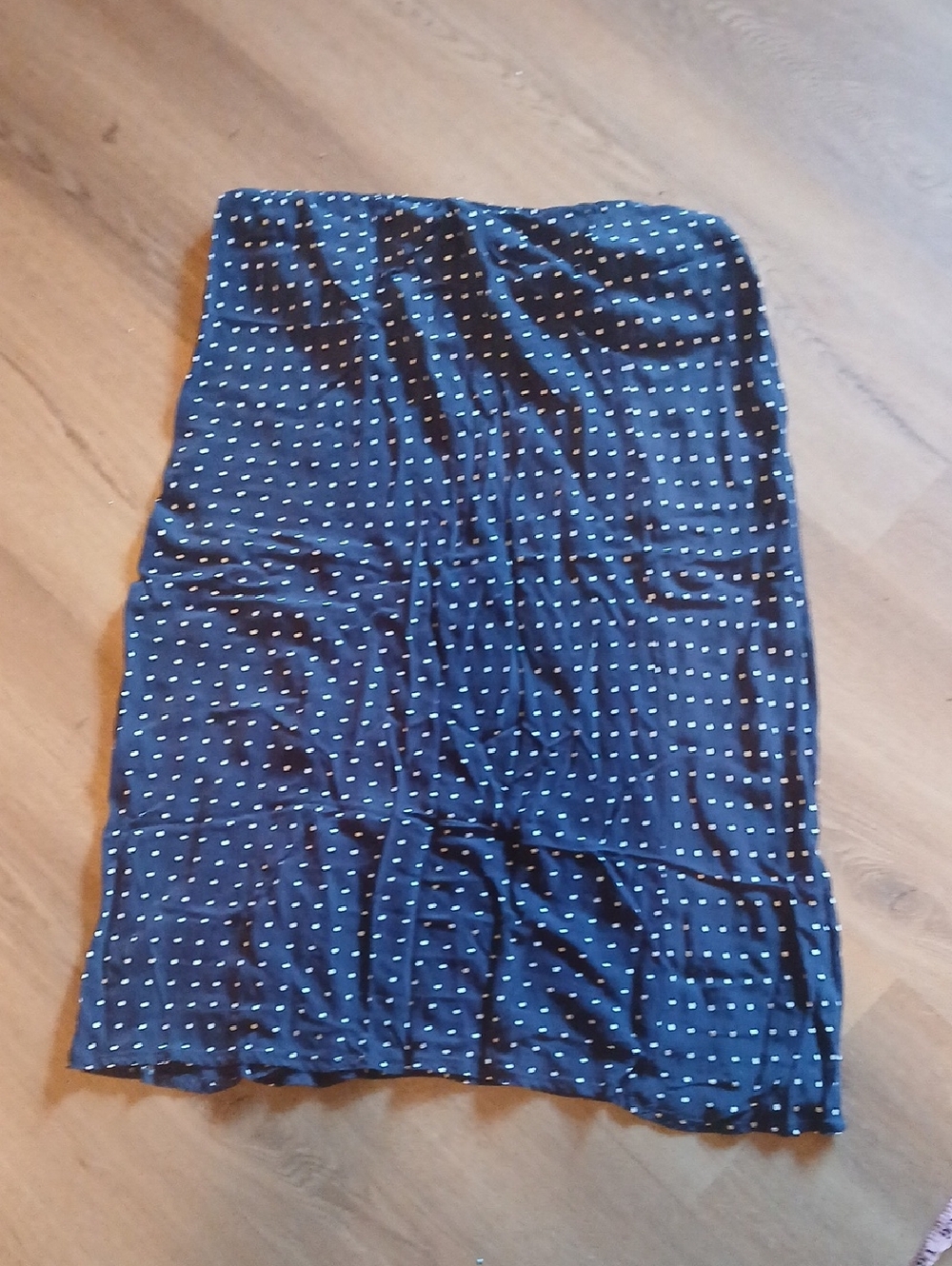 Lucky Brand Navy and White Polka Dot Skirt